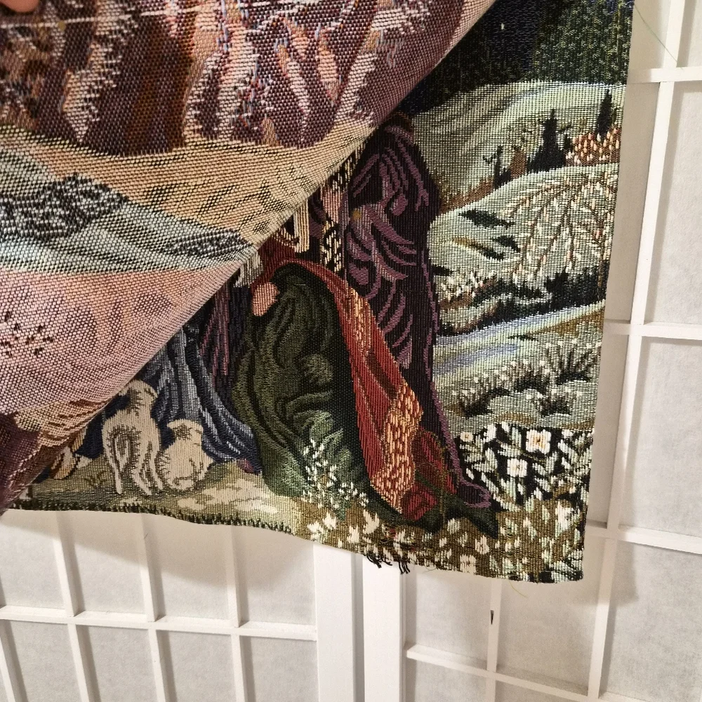 Vintage Nativity Scene Tapestry Placemat Set 4